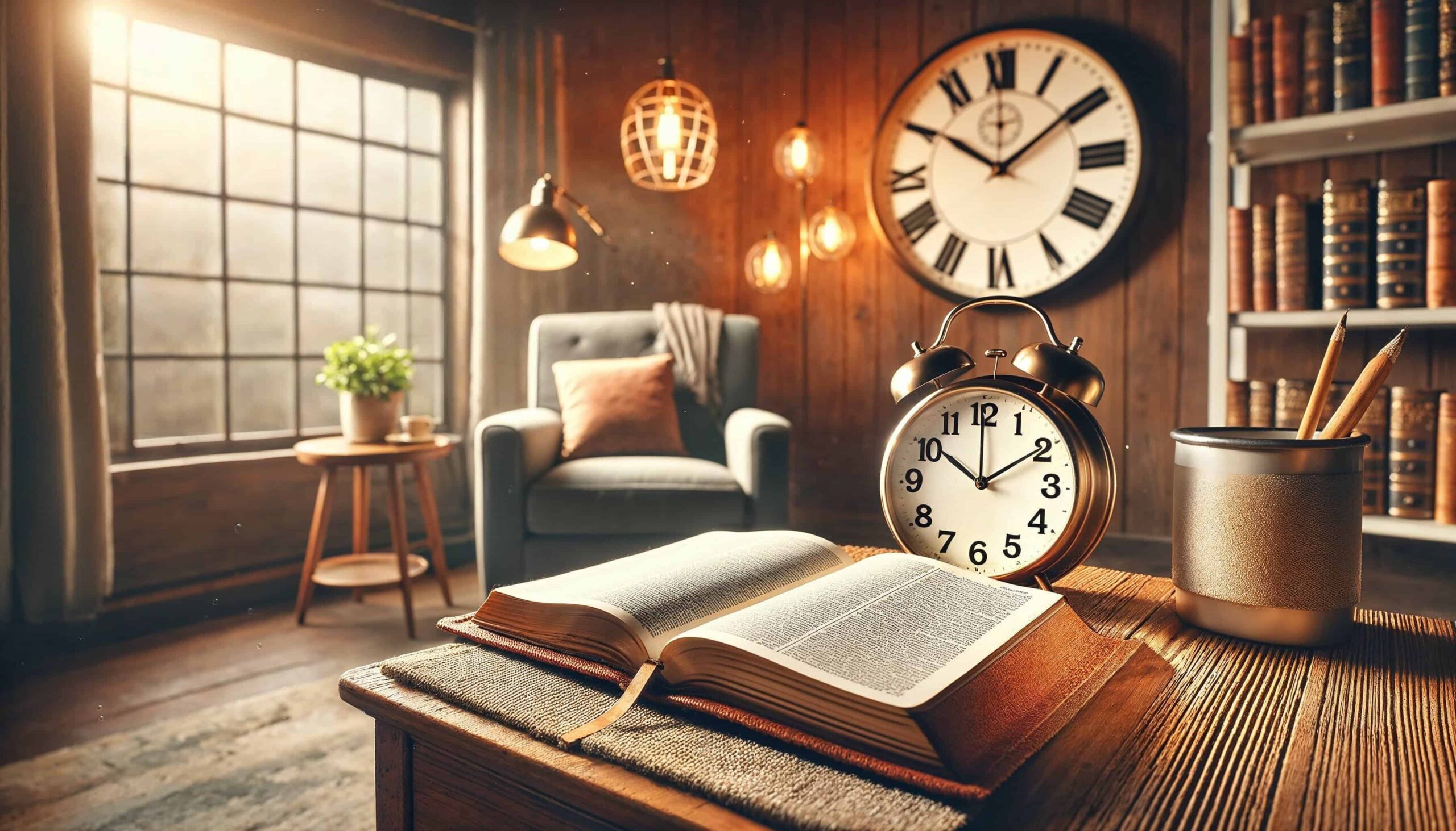 reading bible,time,clock,bible