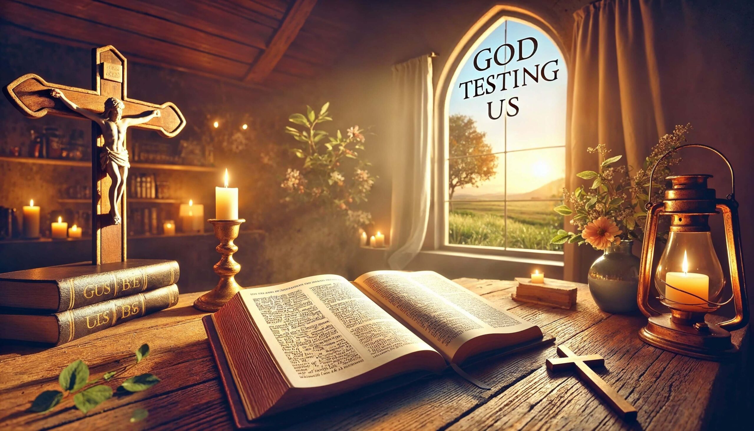 god testing us,bible,cross