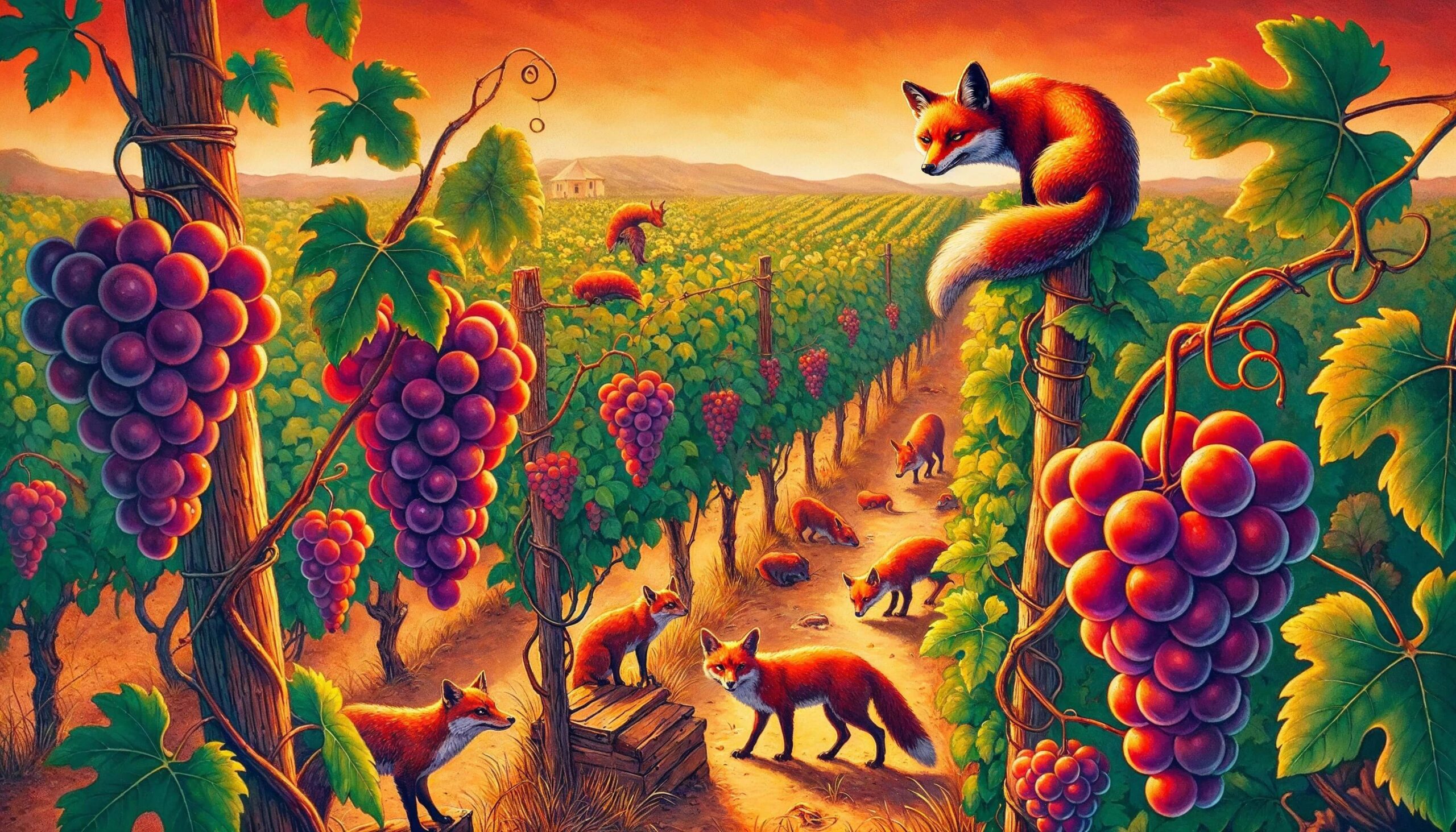 little foxes,vines,vineyard